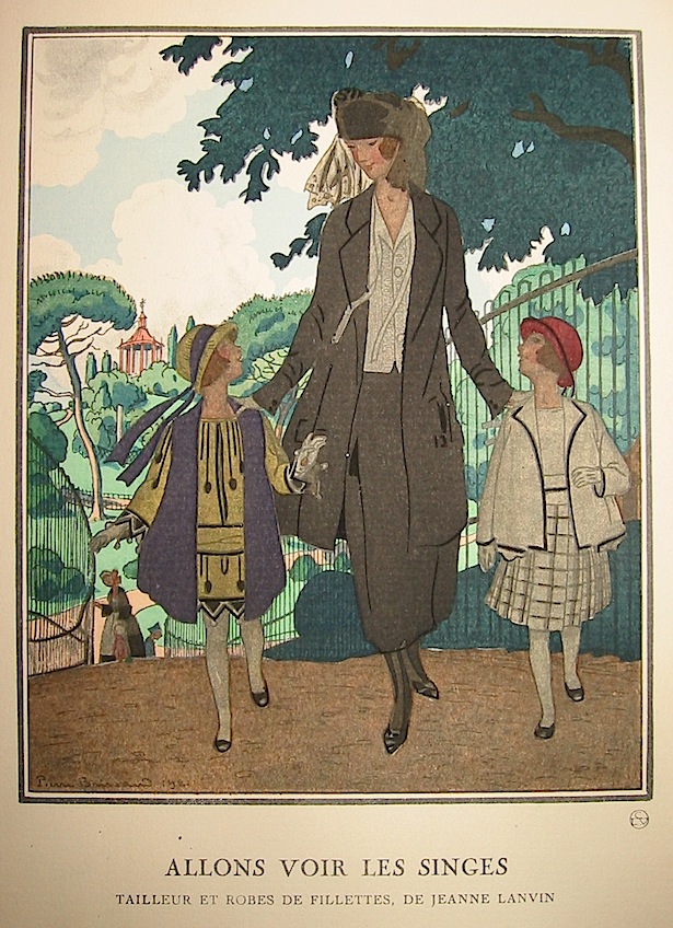  Voir les singes. Tailleur et robes de fillettes, de Jeanne Lanvin 1921 Parigi 